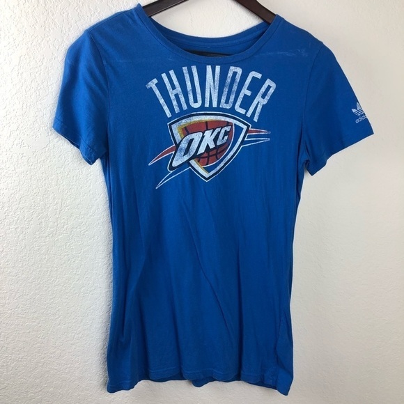 Adidas Womens Tee, Blue OKC Thunder Medium - Picture 1 of 8